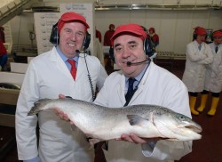 Alex Salmond during his last visit to Shetland.