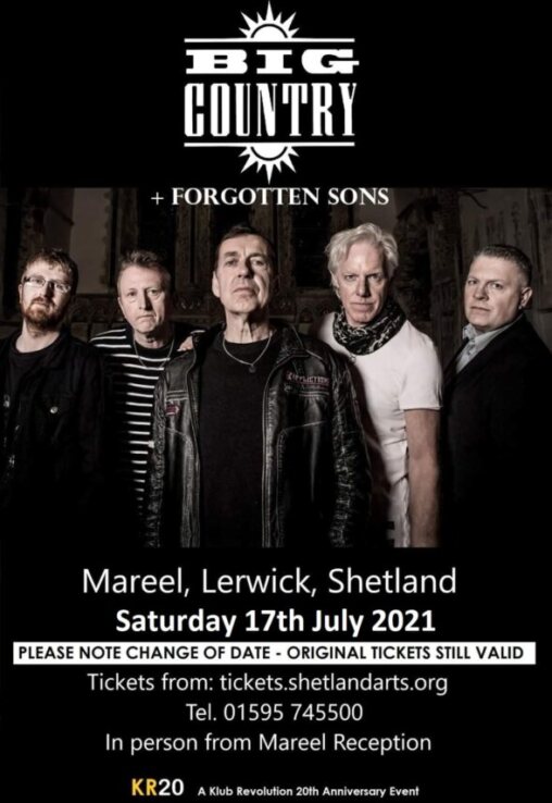 Big Country concert postponed again The Shetland Times Ltd