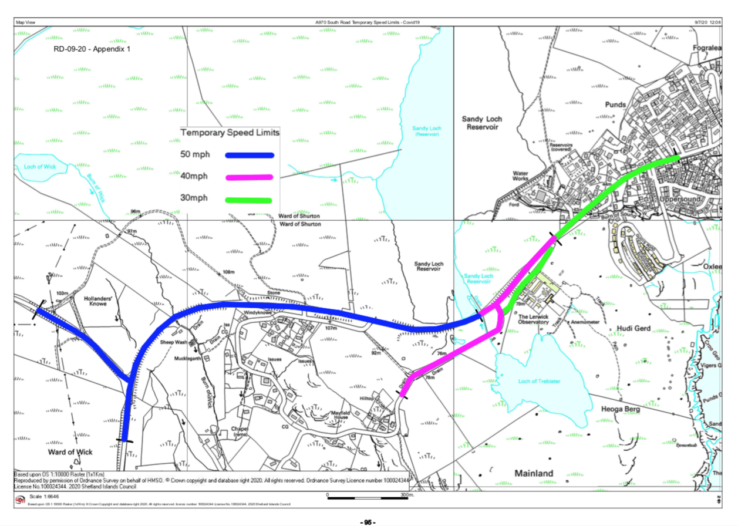 Temporary speed limits approved between Lerwick and Gulberwick | The ...