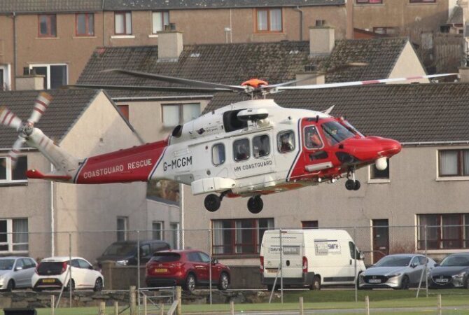 Coastguard helicopter called to collect hypothermic casualty from Unst